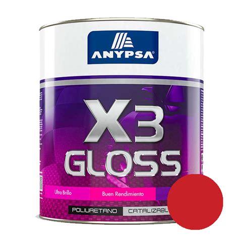 Pintura Gloss Anypsa X 3 Rojo Bermellon Grupo Sadda Pinturas Y Esmaltes