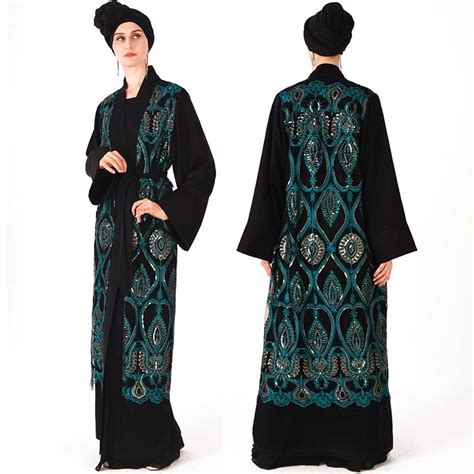 Eid Open Abaya Dubai Turkey Solid Plain Muslim Hijab Dress Abayas For