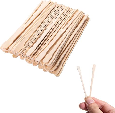 100pcs Small Wax Spatulas Wooden Wax Sticks Eyebrow Waxing Applicators