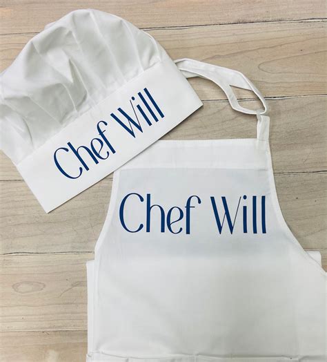 Chef Apron And Chef Hat Personalized Apron Adult Chef Hat Etsy