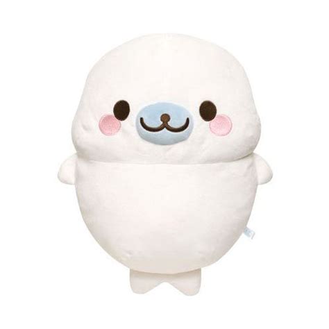 White Mamegoma Seal Standing Plush Toy Pillow By San X ModeS4u