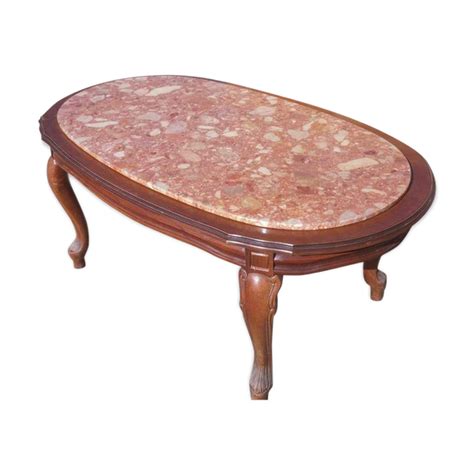 Table Basse Ovale En Marbre Rose Selency Marbre Rose Table Basse