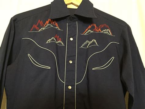 Rocking K Ranchwear By Kennington Shirt Small S Pearl Snap Embroidered