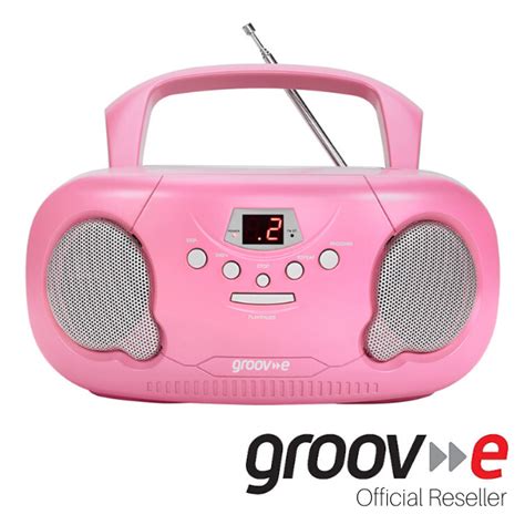 Groove Boombox Portable Cd Player W Radioaux Inheadphone Jack Pink Gvps733 Ebay