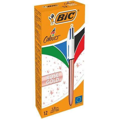 Bol Grafo Bic Colores Rose Gold De Punta Media Mm Con Tinta