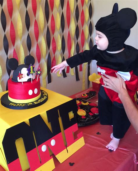 Mickey Mouse Birthday Theme First Birthday Party Mickey Mouse Cake