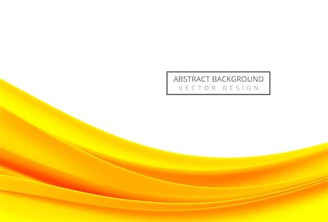 Onda Que Fluye Abstracta Naranja Y Amarillo Sobre Fondo Blanco Vector