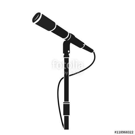 Microphone Silhouette Vector At Vectorified Collection Of