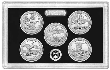 2018 America The Beautiful Quarters Silver Proof Set Coin Set From