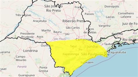 Inmet Divulga Alertas Amarelo E Laranja Para Tempestades No Litoral De Sp