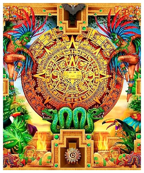 Pin by antonio c on 1 ART - Aztec Templates | Mexican art painting ...