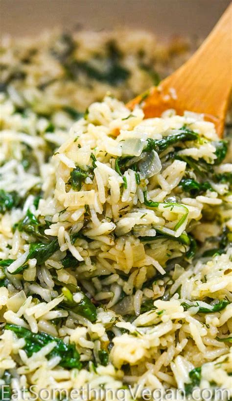 Spinach Rice - Eat Something Vegan