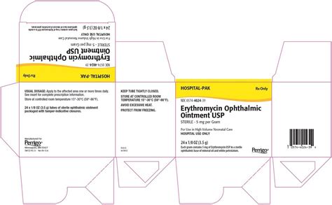 Erythromycin Ophthalmic Ointment - FDA prescribing information, side effects and uses