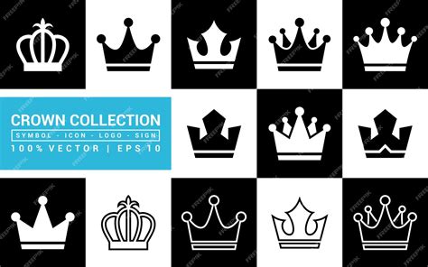 Premium Vector Collection Of Icons Crown King Queen Royal Kingdom