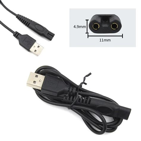 USB Carregamento Plug Cabo Adaptador Barbeador El Trico Cabo De