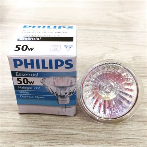 Philips Essential Halogen 12v Dichroic reflector 50w Gu5 3 หลอดฮาโลเจน