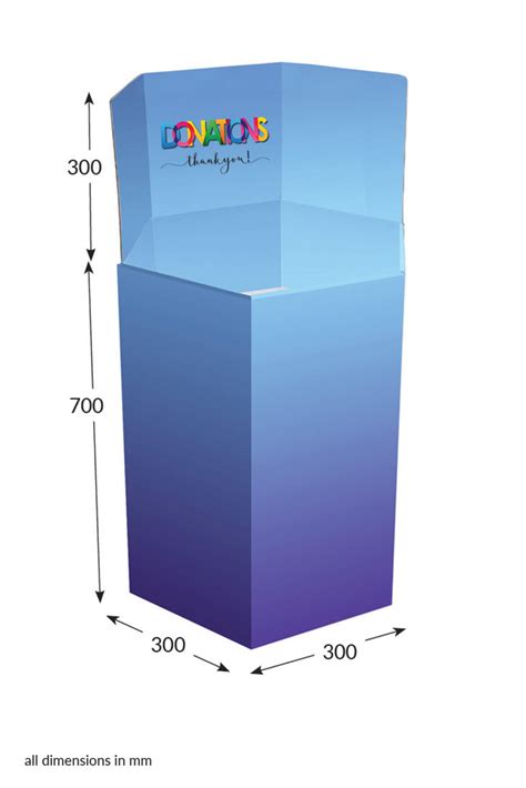 Large Hexagonal Dump Bin Fully Printed