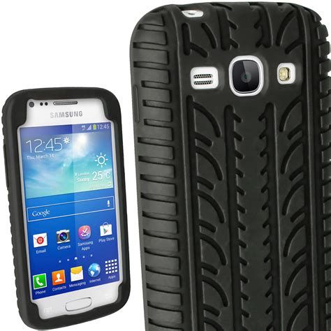 Black Silicone Tyre Skin Case Cover For Samsung Galaxy Ace S G