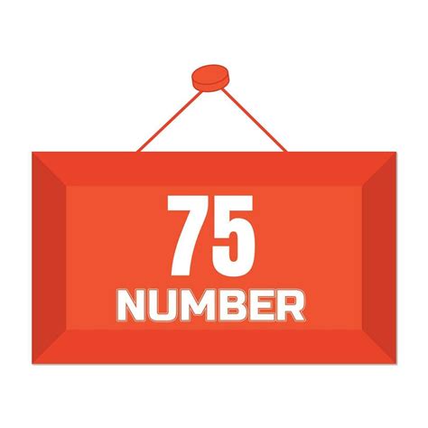 75 Number design with sign board 27258481 Vector Art at Vecteezy