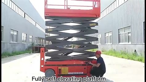 M Self Propelled Scissor Lift Elevator Battery Power Mobile Hydraulic