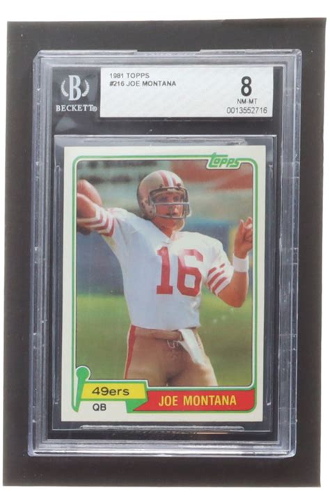 Joe Montana 1981 Topps 216 Rc Bgs 8 Pristine Auction