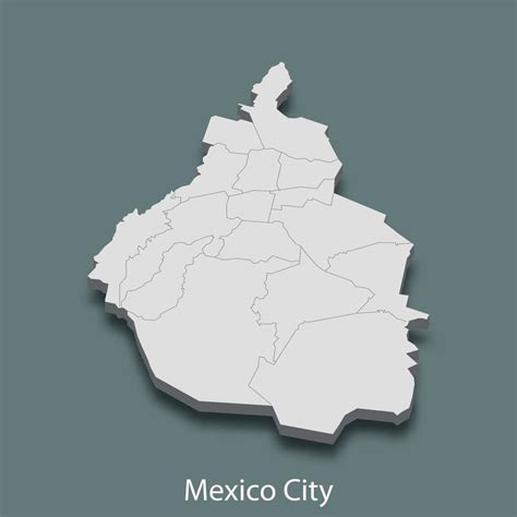 3d Isometric Map Of Mexico City Is A City Of Mexico 11310637 Vector Art