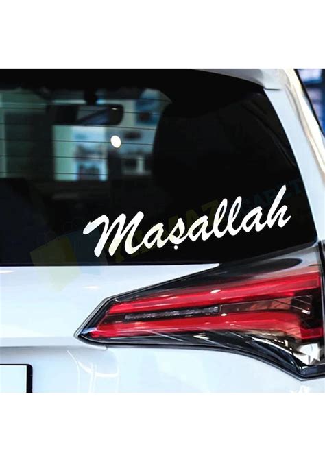 Maşallah Oto Sticker Etiket Araba Yapıştırma Kaliteli Folyo Süper 20 X