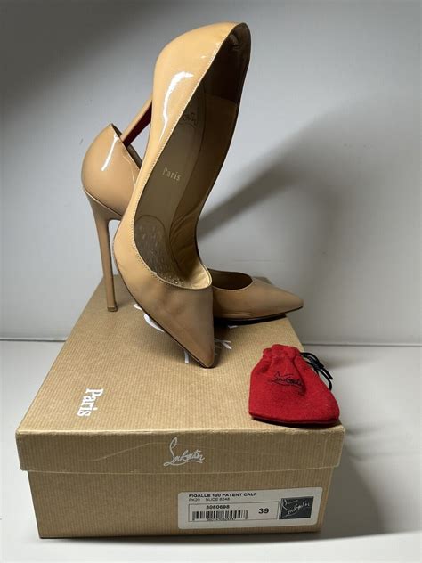 Christian Louboutin Nude Pigalle 120 Patent Calf Size 39 EU EBay