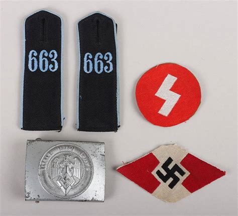 Ww2 German Hitler Youth Insignia And Belt Buckle Grouping Auction