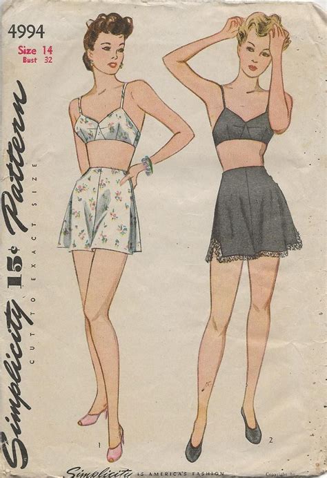 Vintage Lingerie Sewing Patterns Nuraehariyani