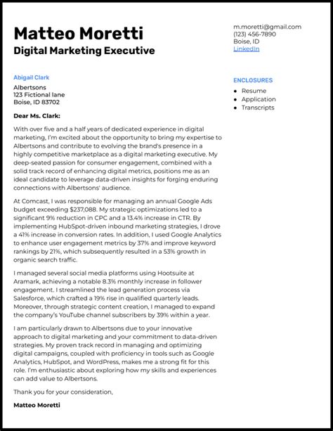 5 Digital Marketing Cover Letter Examples Made For 2025