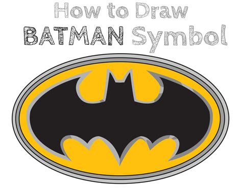 How to Draw Batman Symbol - Draw for Kids