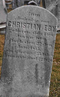 Christian Eby 1800 1855 Mémorial Find a Grave