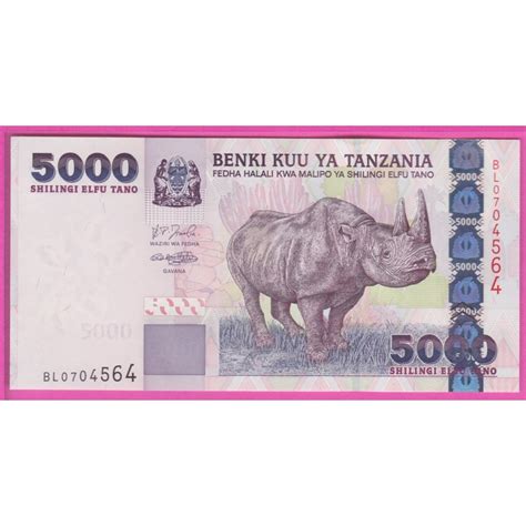 Tanzanie P38 Neuf Unc 5000 Shilling Nd2003