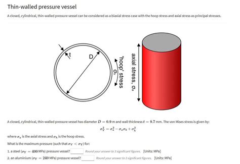 Solved Thin Walled Pressure Vessel A Closed Cylindrical Chegg