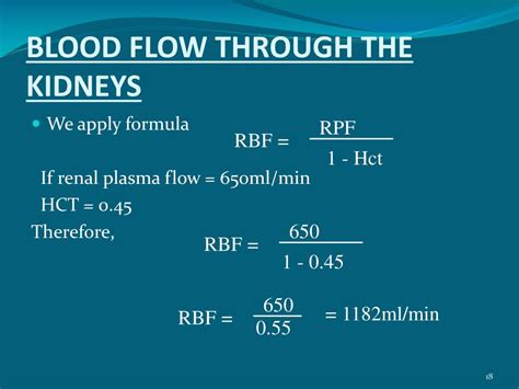 PPT - PLASMA CLEARANCE AND RENAL BLOOD FLOW PowerPoint Presentation ...