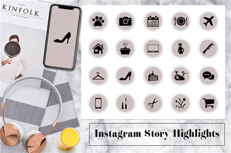 Instagram Story Highlights Covers By North Sea Studio Thehungryjpeg