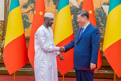 Rencontre bilatérale Assimi GOÏTA et Xi JINPING saluent lamitié