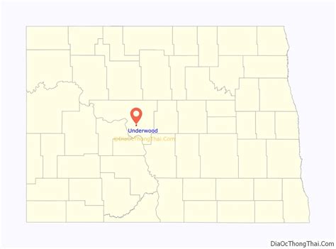 Map of Underwood city, North Dakota