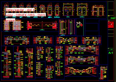 Detay Kap Lar Otel Y Ld Z Dwg Projesi Autocad Projeler