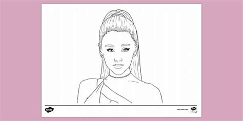 Free Ariana Grande Colouring Page Colouring Sheets