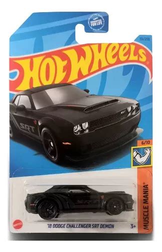 18 Dodge Challenger Srt Demon Negro Hot Wheels Ta Mercadolibre