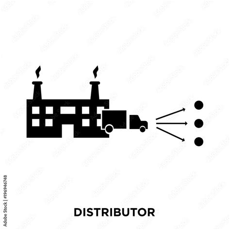 Distributor Icon On White Background In Black Vector Icon