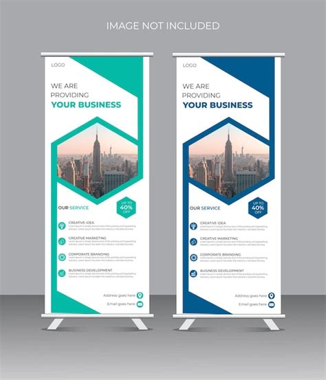 Premium Vector Modern Business Rollup Banner Design Template