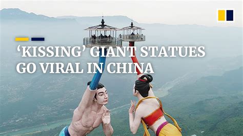 New Attraction Of Giant Statues “blowing” Flying Kisses Goes Viral In China Youtube