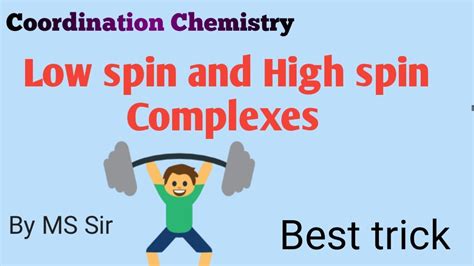 Low Spin And High Spin Complexes Youtube