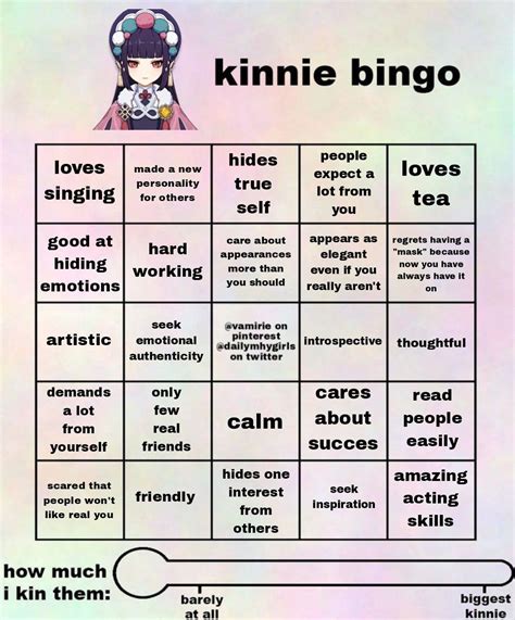 Ningguang Kinnie Bingo Artofit