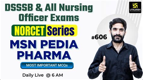 Msn Pedia Pharma Norcet Series For Norcet Aiims Esic