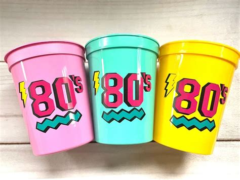 80s Party Cups 80s Party Decorations 80s Birthday Cups I Love The