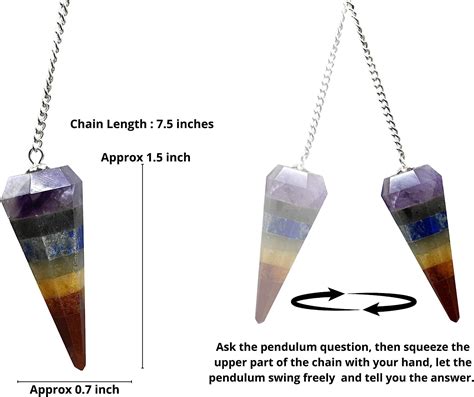 Buy Amazing Gemstone Chakra Bonded Crystal Pendulum For Divination